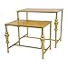 Gold Industrial Retail Display Tables, 2PCS Standing Display Rack for Clothes Bags Jewelry, Clothing Shoes Display Shelf Nesting Tables, Metal Standing Display Riser Shelf for Boutique Clothing Store