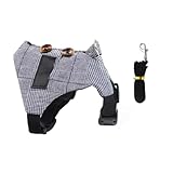 TOGEVAL ウサギ用 軽量 紳士服 ベスト 快適で 柔軟な ペットハーネス リーシュ付き お散歩や パーティーに な 小動物用 衣装