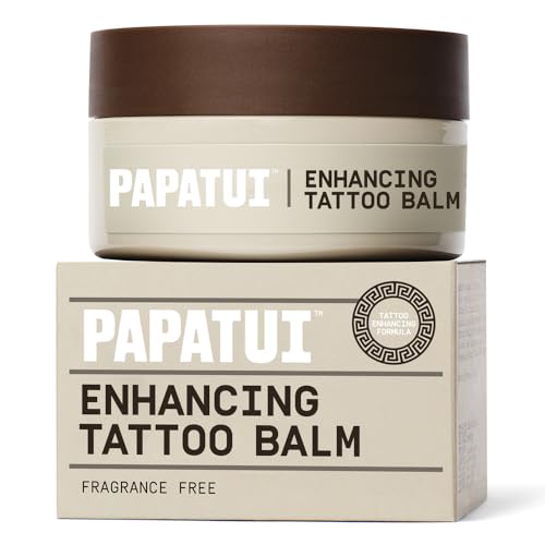 PAPATUI by Dwayne Johnson Enhancing Tattoo Balm | Revitalize, Protect and Brighten Tattoos | Enhance Color and Contrast, Instant Hydration, Fast Absorption | Made with Vitamin E | Fragrance-Free | 2oz