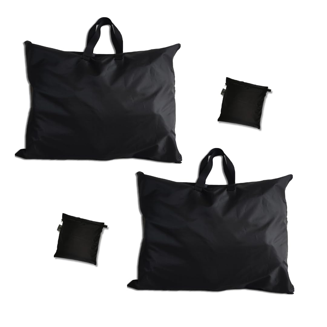 (Pack of 2 PU Coating Waterproof Dust Proof Rain Cover for Bag, Messenger Shoulder Bag, Office Bag Cover (Black)-image-10