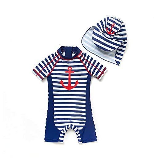 BONVERANO Baby Junge EIN stück Langärmelige-Kleidung UV-Schutz 50+ Badeanzug MIT Einem Reißverschluss(Grüne-Tihu,18-24M) 8 BONVERANO Baby Junge EIN stück Kurzärmel-Kleidung UV-Schutz 50+ Badeanzug MIT Einem Reißverschluss(Blau-MaoFringe,3-6M)