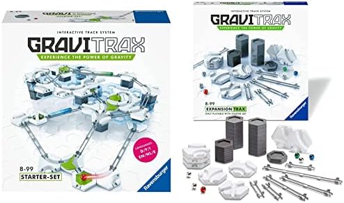 Ravensburger Gravitrax Starter Set Marble Run & STEM Toy for Kids Age 8 & Up - Endless Indoor Activity & 27601 Gravitrax Trax Expansion Set Marble Run & STEM Toy for Boys & Girls Age 8 & Up