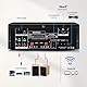 Stereo Verstärker - WOOPKER AK55 HiFi Verstärker Stereo Receiver 600W, 2.0 Kanal Bluetooth Verstärker mit w/UKW-Radio, OPT/AUX/RCA/USB, 2 Mic Eingänge für Lautsprecher
