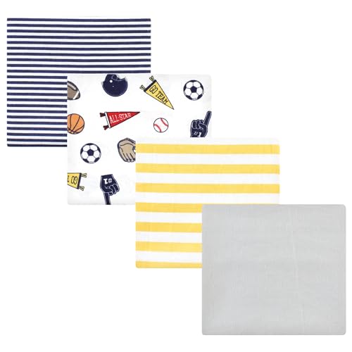 Image of Luvable Friends Little Treasure Flannel Receiving Blankets 4pk
