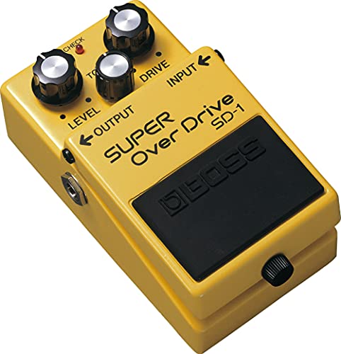 Image of Boss SD-1 Super OverDrive Pedal Bundle with Gearlux Instrument Cable, Patch Cable, and Picks