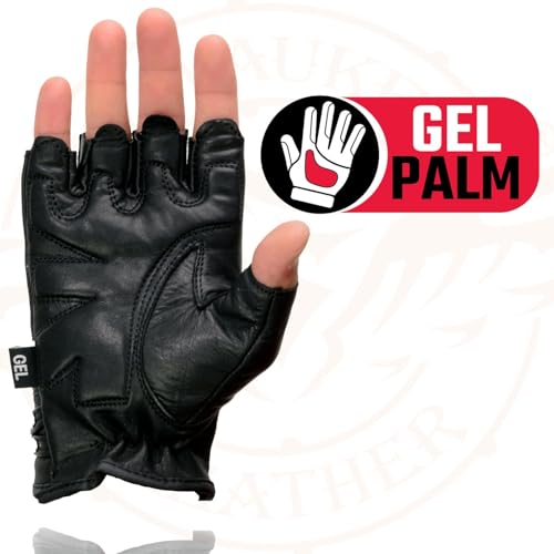 Image of Milwaukee Leather Women's Leather Motorcycle Fingerless Hand Gloves