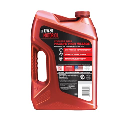 Valvoline High Mileage with MaxLife Technology 10W-30 Synthetic Blend Motor Oil 5 Quart - Image 3