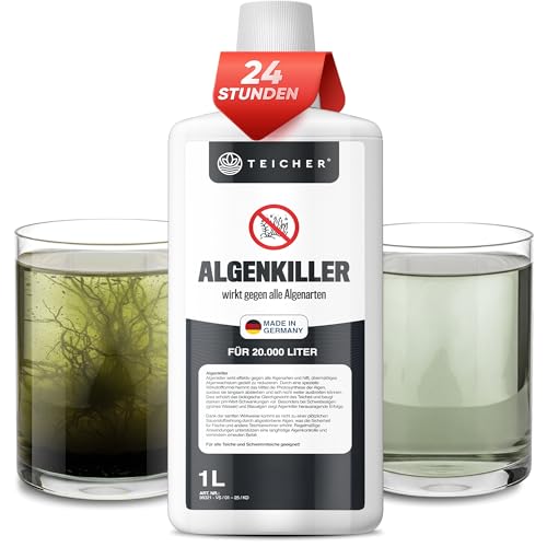 Algenvernichter Teich Algenmittel für Schwebealgen & Blaualgen | Klares Wasser & Algenfrei | Geeignet für Teiche mit Fischen & Pflanzen | Anti Algen Mittel Made in Germany