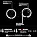 Autozensation Compatible with 1993-1998 Volkswagen Golf Iii MK3 Black Halo Projector Headlights Tail Lights Brake Lamps
