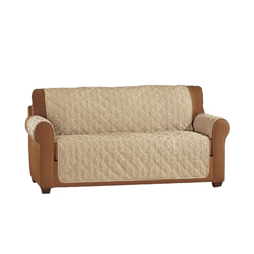 Classic Slipcovers Solid Velvet Loveseat Slipcover, Brown