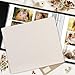 Lanpn Photo Album Scrapbook 12x12, Linen Cover Wreath Design Top Load 3 Ring Folder Binder Photobook Photo Book 12 x 12 inch with 30 Plastic Sleeves 60 Pages Beige
