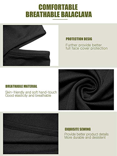 Image of SATINIOR 3 Piece Balaclava Face Cover Sun Protection Neck Cover Summer Balaclava for Men Women Outdoor Sports UV Protector