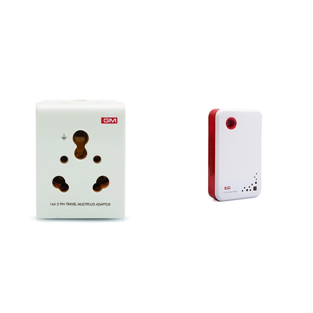 3050 16 AMP 3 Pin Multi Plug Travel Adaptor Suitable for Class I and II Electrical Appliances - W-image-21