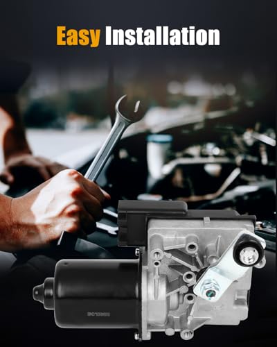 Image of ROADFAR Front Windshield Wiper Motor Fit for Buick for Lesabre 2000-2005 | Fit For Cadillac For DeVille 2000-2005|For Oldsmobile For Aurora 2001-2003|For Pontiac|Replace 12487681|12494827|4 Pins