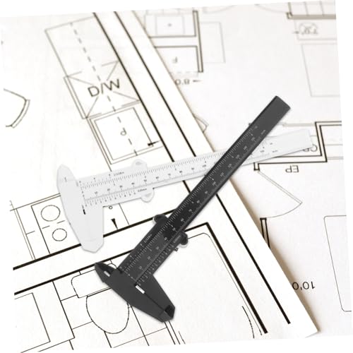 Calibradores de plástico Hemobllo 2pcs doble cabeza miniatura 5