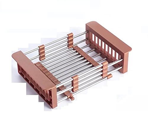 Genérico Escurridor de Platos, Rejilla de Drenaje Ajustable para Fregadero, Cesta para secar Platos sobre el Fregadero y Bandeja para almacenar Verduras para Ahorrar ESP
