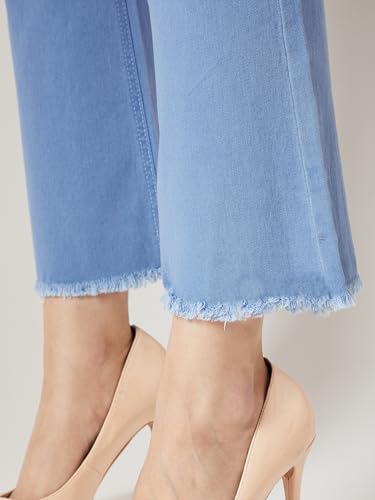 Image of Miss Chase Women's Wide-Leg High-Rise Regular-Length Stretchable Shaping Denim Jeans