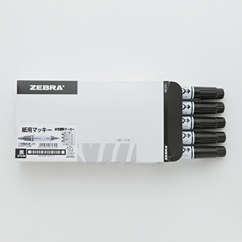 Zebra B-WYT5-BK Paper McKee feutres noirs de haute précision pack de 10