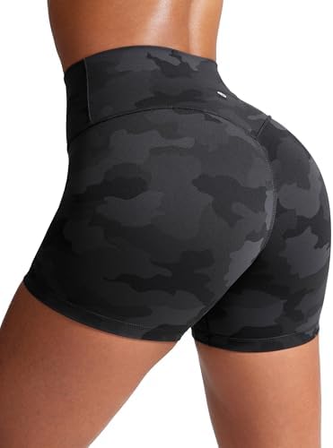 CRZ YOGA Secretsculpt Womens Butterlift High Waist Scrunch Butt Biker Shorts 4 Inches - No Front Seam Workout Gym Booty 9