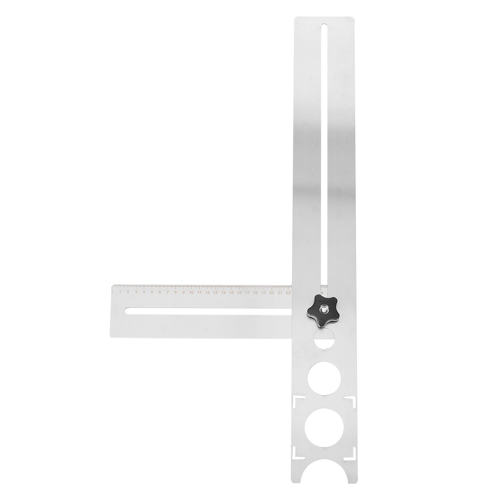 Localizzatore di fori per piastrelle in ceramica da 60 cm, righello multifunzionale da 1,5 mm di spessore, strumento portatile per foratura precisa su piastrelle e marmo