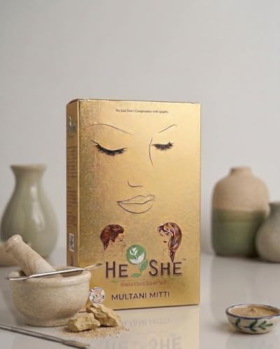 Image of He /She 100% Natural Multani Mitti Powder Face Pack (150Gms-Pack3)| For Exfoliating Soothing Nourishing Face, Skin & Hair| Indian Healing Clay /Calcium Bentonite Clay /Fuller's Earth /Body Mask
