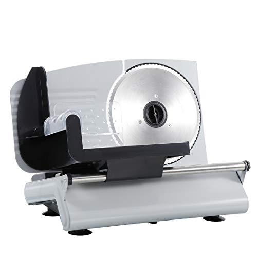 Comparison: Best Meat Slicer For Thin Slice 8 SUPER DEAL Premium Electric Food Meat Slicer - 7.5inch Stainless Steel Blade Home Kitchen Deli Meat Food Vegetable Cheese Cutter - Thickness Adjustable - Spacious Sliding Carriage - Easy to Clean