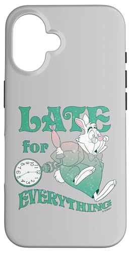 ディズニー 不思議の国のアリス 白うさぎ Late For Everything スマホケース iPhone 16 用