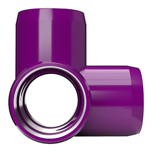 Formufit 3/4" 4-Way Pvc Tee Furniture Grade Fitting In Purple, 1.050" Actual Id, (Pack Of 8), Made In Usa, Uv-Resistant, Impact-Proof, Quickly Construct Tiered Structures With Pvc Pipe - F0344Wt-Pu-8 #TOP2