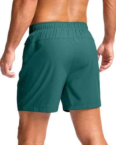 Image of G Gradual Men's Athletic Running Shorts with Zipper Pockets Quick Dry 7 inch / 5 inch / 9 inch Workout Gym Shorts for Basketball Hiking