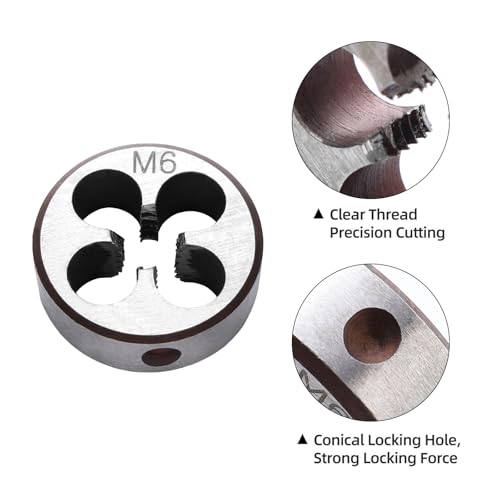 Image of M6 x 1.0 Metric Thread Tap and Die Set, M6 x 1.0mm High-speed Steel Machine Tap Die Set Right Hand