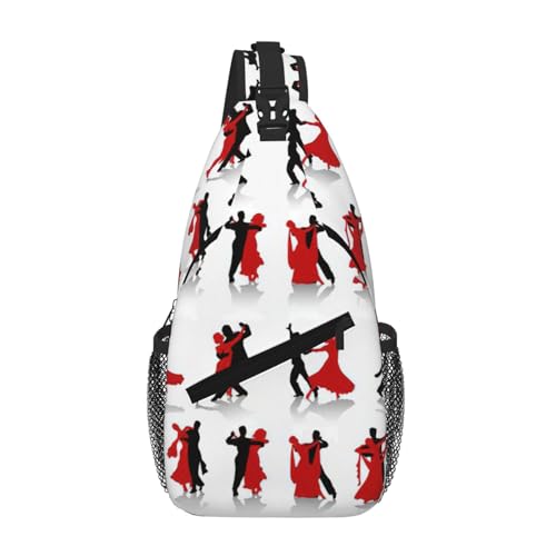 Ballroom Dance Printing Cross Chest Bag Diagonally Cute Prints Suitable For Men Outdoor Hiking Daily Travel Long Trips