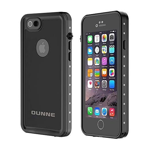 OUNNE iPhone 6/6s Waterproof Case, IP68 Certified with Touch ID Underwater Full Body Cover SandProof Shockproof Snowproof for iPhone 6/6s (Black)