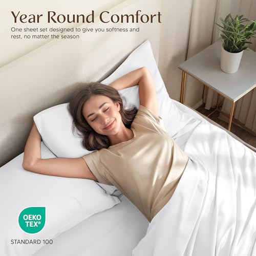 Image of Utopia Bedding Twin XL Sheets - 3 Piece Bedding - Brushed Microfiber - Shrinkage and Fade Resistant - Easy Care (Twin Extra Long White)