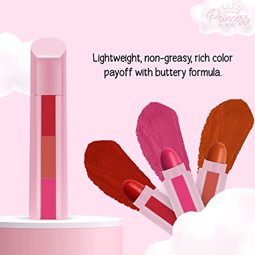 RENEE Princess Candy 3 in 1 Lipstick for Pre-teen Girls 4.5gm| Lightweight Rich Buttery Matte Texture| Compact & Travel Friendly| Cruelty Free & Vegan - Image 2