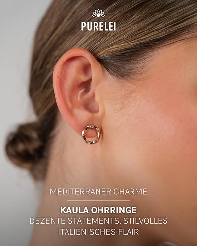 Purelei Kaula Ohrringe Damen – Wasserfeste Edelstahl Creolen, 13mm, langlebig, eleganter Damenschmuck… – Ansicht 2