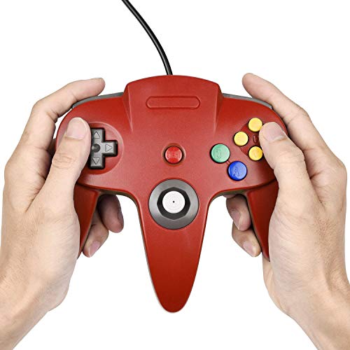 Image of miadore 2 Pack Classic Controllers (Blue /Red) Bundle with 2 Pack 6FT Controller Extension Cable for N64 Console Video Games