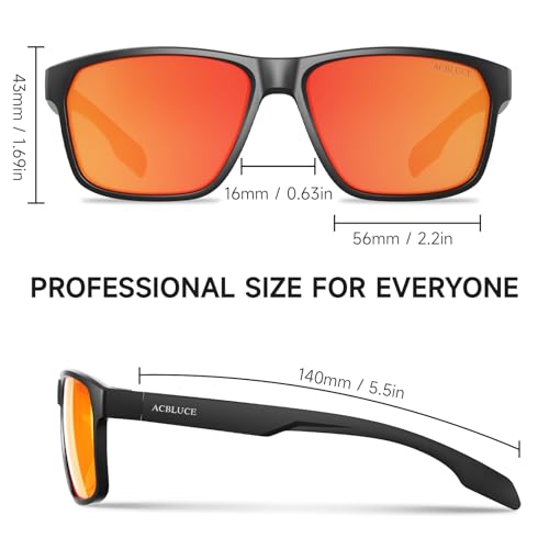 Polarized Sunglasses for Men Women, Idea for Driving Fishing Running Hiking Beach Travel, TR90 Unbreakable Frame3