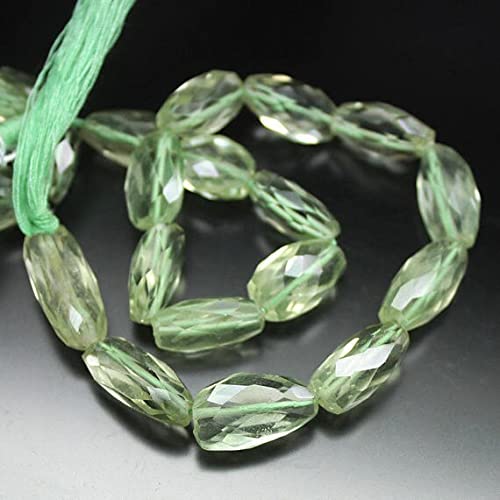 Améthyste verte prasiolite perles de quartz facettées en vrac pour création de bijoux artisanaux DIY