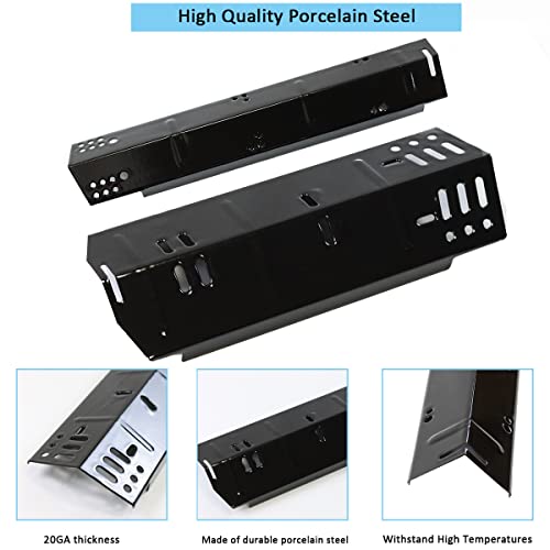 Foryeyc 70-02-411 70-02-412 Grill Heat Plate Replacement For Dyna-Glo 5 Burner Dgh485Crp, Dgh474Crp, Heat Plates For Dyna-Glo 4 Burner Dgh450Crp Grill, Porcelain Steel Heat Plate, 5 Pack #TOP1