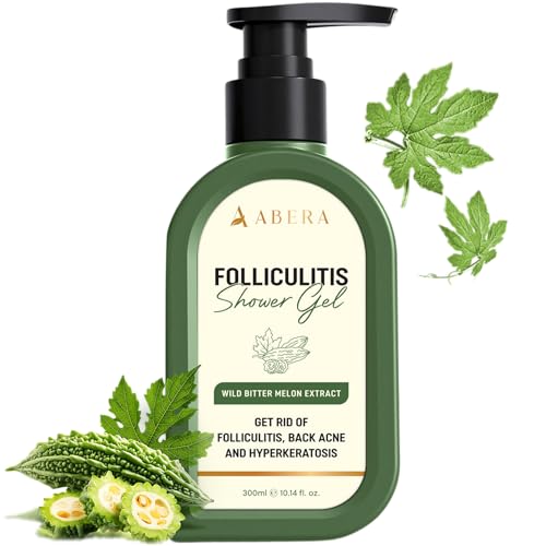 ABERA High-Performance Folliculitis Treatment Body Wash Wild Bitter Melon Extract & BHA Shower Gel for Back Acne Strawberry Skin (KP) & Rough Texture Advanced Formula for Sensitive Skin 10.14 oz