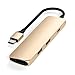 Satechi 4 in 1 USB C Hub Multiport Adapter (Gold - Slim Classic)