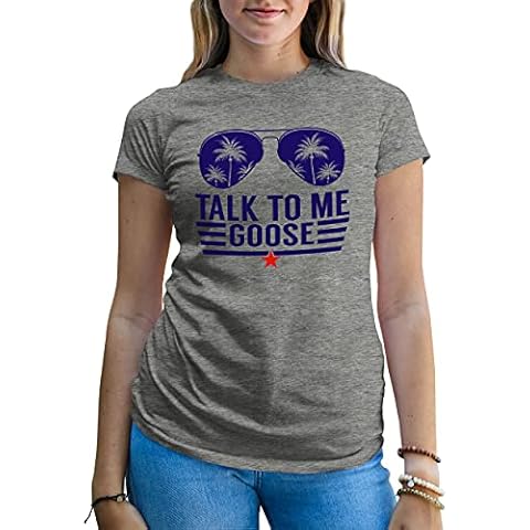 B&S Boutique Talk to Me Goose Sunglasses Women's Grey T-Shirt Size M Cover