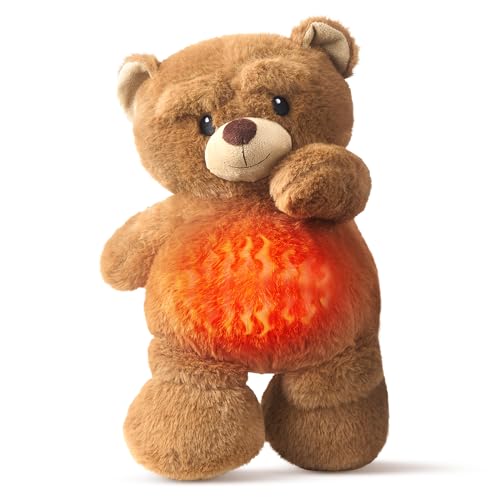 Dreamegg Microwavable & Weighted Stuffed Animal, Unscented Microwave Heating Pad for Period Cramps, 1.43 Lbs Teddy Bear, Washable Cover, Anxiety Relief, Cute Heatable Plushies