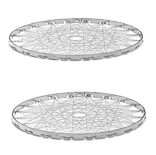 A1 EssAncial Stainless Steel Chota Tandoor Jali for Gas, Rasoi Roaster Grill Gas Stove Fire Wind Proof Energy Saver Cover Cooktop Mesh Kitchen Cooking Torch Gas (Silver) - Pack of 2