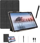 Tablette 10 Inch Android 15 Comprimés avec cas, 8GB RAM+32 Go ROM(support1TB Élargir), 6000mah pile 10 dans Tableta, caméra double 2MP+8MP 5G WiFi-6 10,1'' IPS HD écran tactile Tablette incloud Cas Stylus