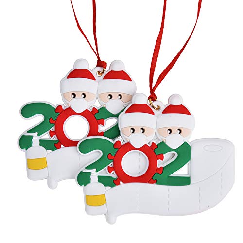Linkbro 2 Pack Xmas Ornaments, Personalized Decorative Hanging Ornaments, Special Decoration for Christmas 2020, Xmas Tree Decoration, Loving DIY Choice