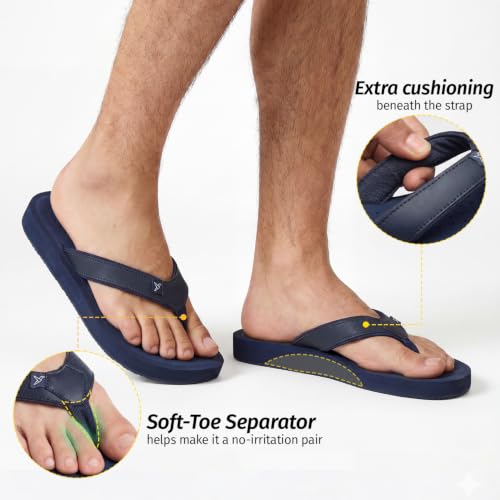 Image of YOHO ArchFlex orthopedic slippers for men | Arch support for pain relief | Soft, Anti-Skid, lightweight | comfortable padded straps flip flops for Everyday