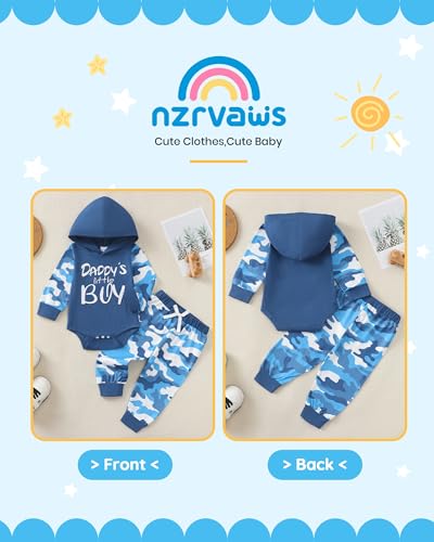 NZRVAWS Newborn Baby Boy Clothes Infant Boy Clothing Hoodie Sweatshirt Long Pants Outfit Set Fall Winter 0-18M3