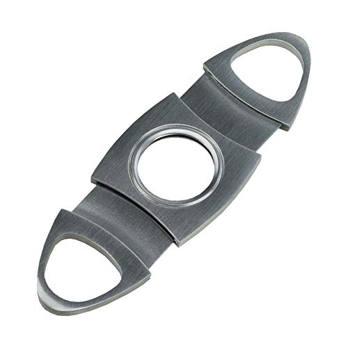 Cortador Charutos NERONE Eliptic Lâmina Dupla Metal Prata