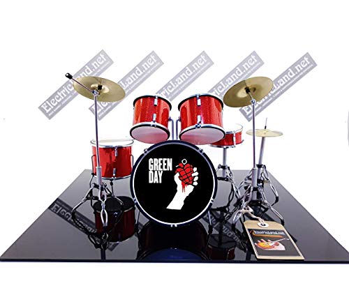 Mini Drum Kit Green Day Tribute Miniature Rock 25 cm Model
